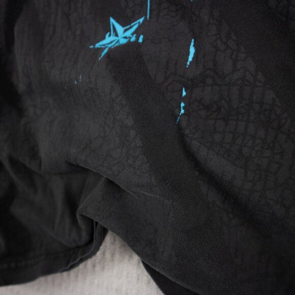 Anchor Blue Y2K Skull Affliction Cyber Grunge Tee Mens Large - Picture 7 of 7